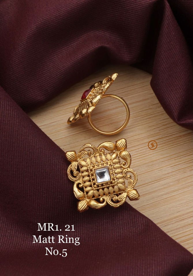 MR1 Designer Rajawadi Matt Rings Wholesalers In Delhi
